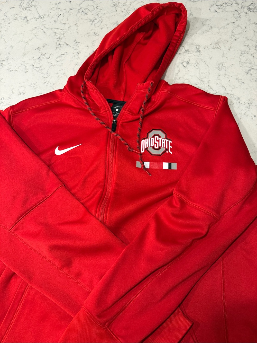 Nike Red Ohio State Full-Zip Hoodie. L. Like new!